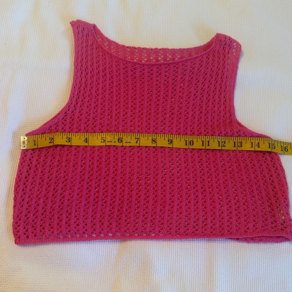 Cover up 2 pieces pink top and Skirt with Side Slip Size Small - Picture 9 of 12